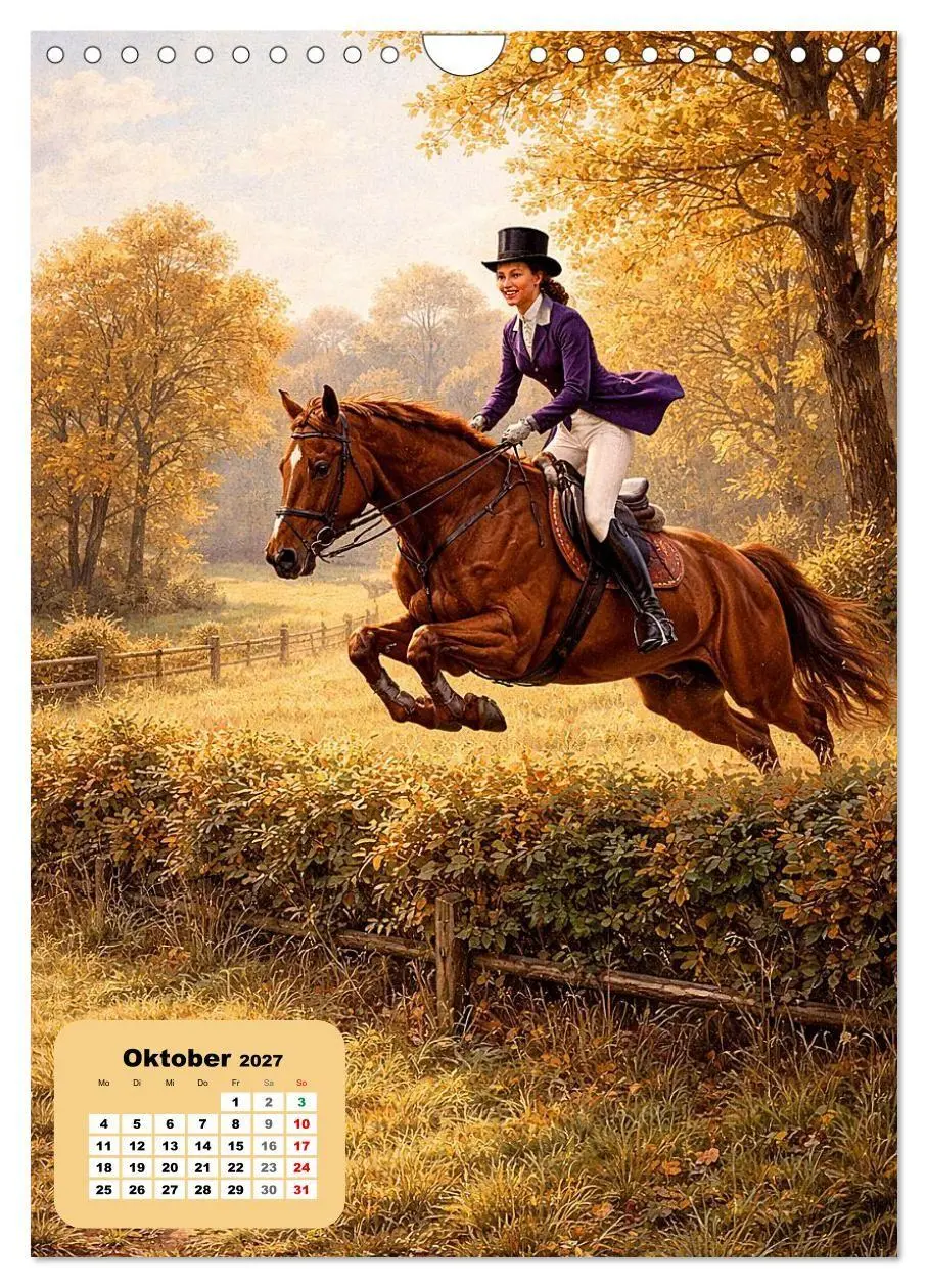 Bild: 9783516803075 | Reiterinnen durch die Jahrhunderte (Wandkalender 2027 DIN A4 hoch),...