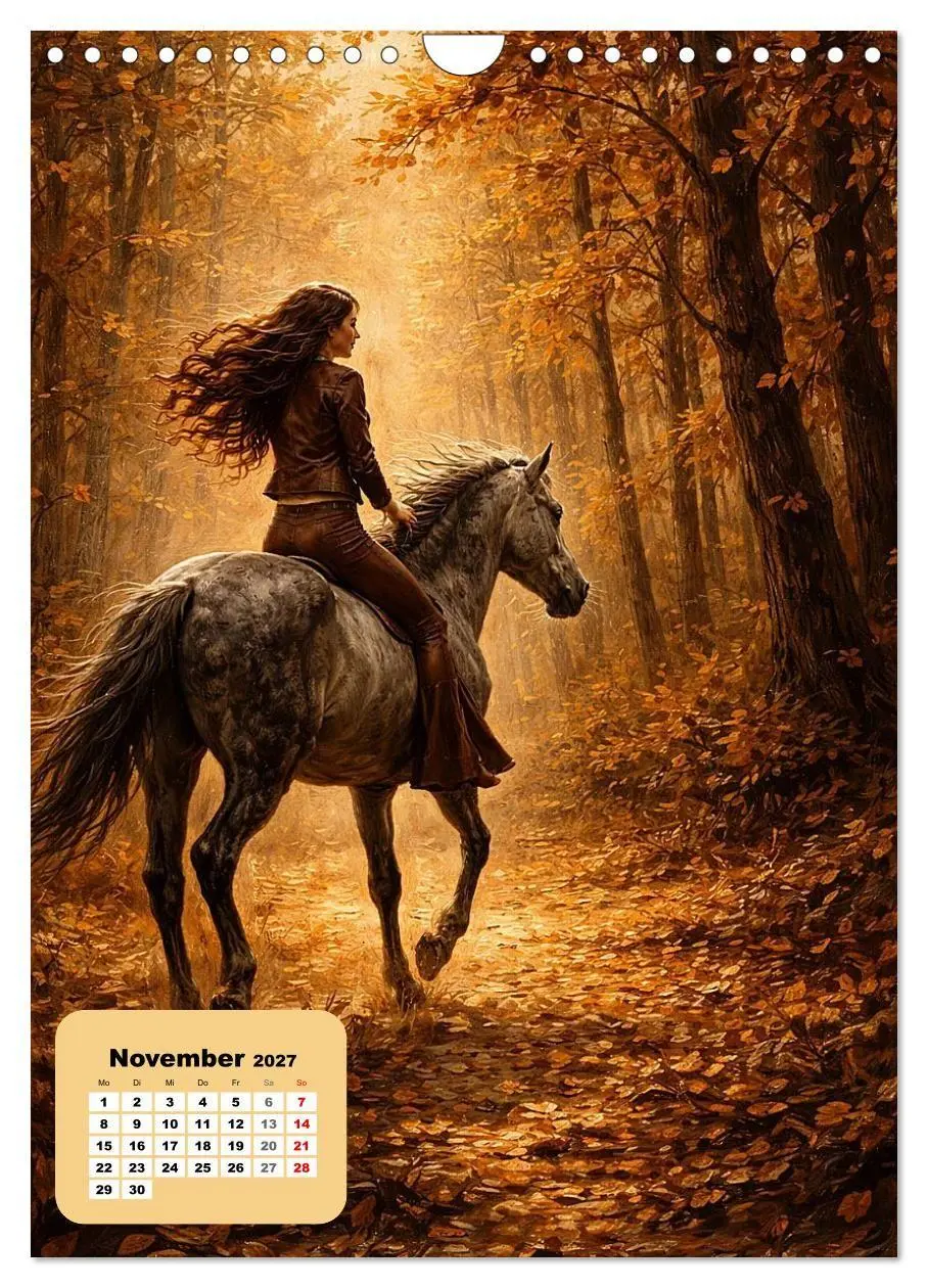 Bild: 9783516803075 | Reiterinnen durch die Jahrhunderte (Wandkalender 2027 DIN A4 hoch),...