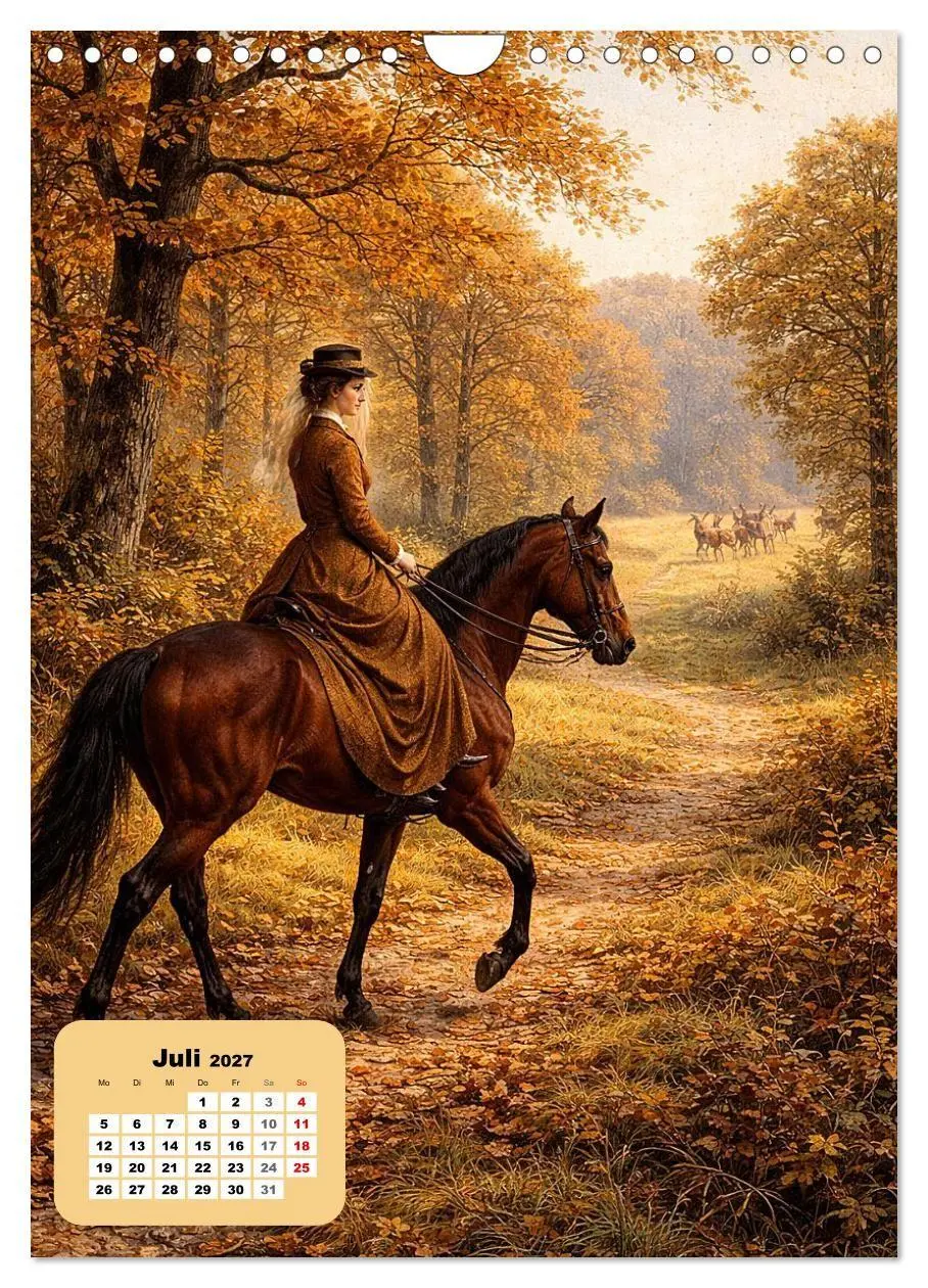Bild: 9783516803075 | Reiterinnen durch die Jahrhunderte (Wandkalender 2027 DIN A4 hoch),...