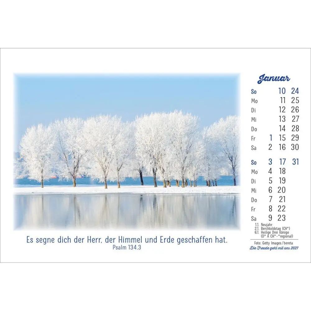 Bild: 9783754883075 | Die Freude geht mit uns 2027 | Kalender mit Farbfotos und Psalmworten