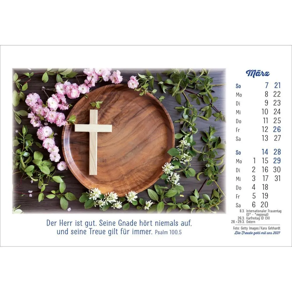 Bild: 9783754883075 | Die Freude geht mit uns 2027 | Kalender mit Farbfotos und Psalmworten