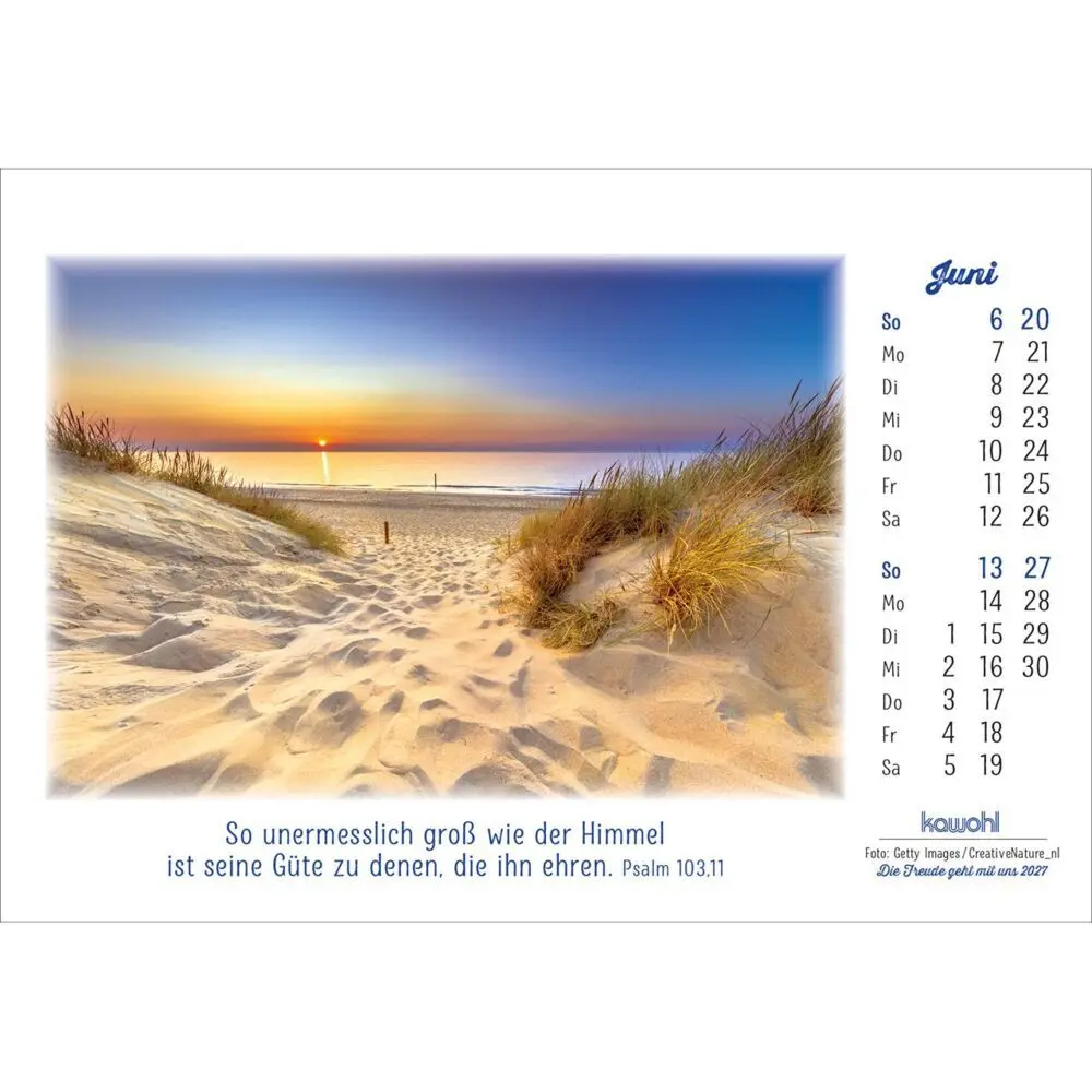 Bild: 9783754883075 | Die Freude geht mit uns 2027 | Kalender mit Farbfotos und Psalmworten