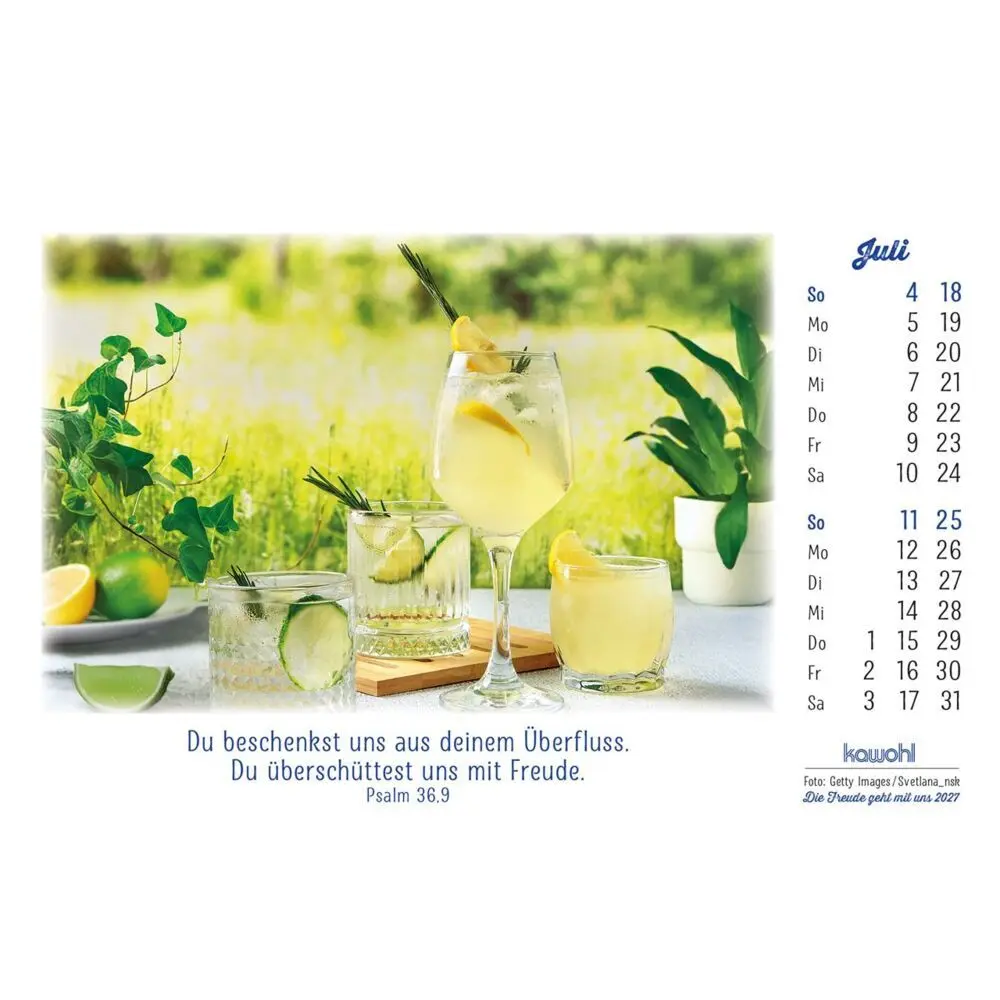 Bild: 9783754883075 | Die Freude geht mit uns 2027 | Kalender mit Farbfotos und Psalmworten