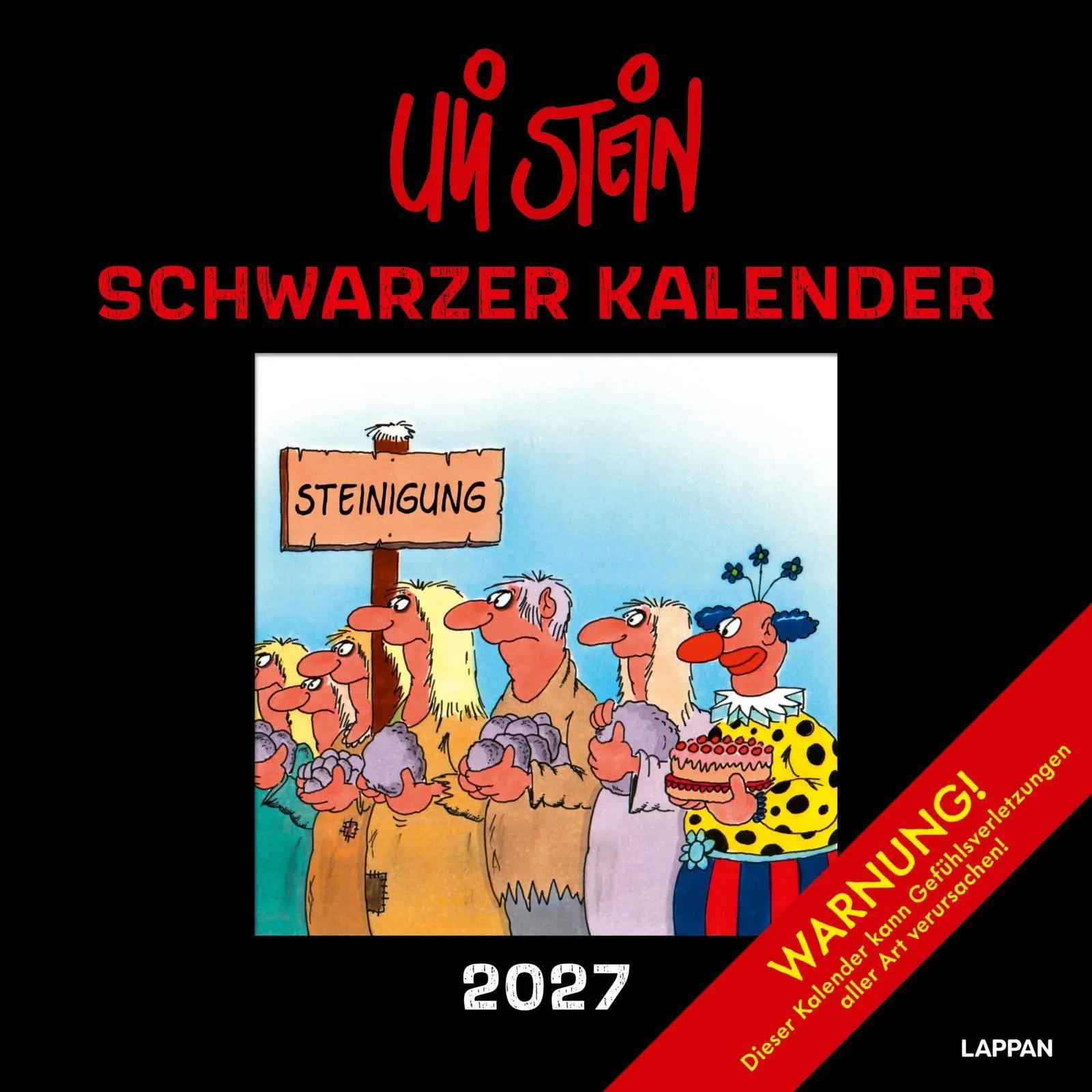 Cover: 9783830323075 | Uli Stein Schwarzer Kalender 2027: Monatskalender für die Wand | Stein