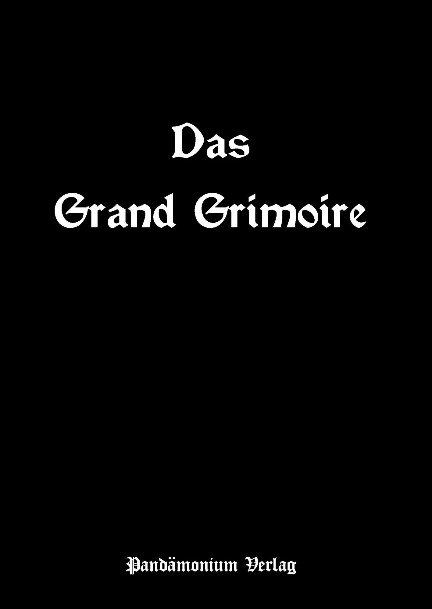 Cover: 9783944893075 | Das Grand Grimoire | Oliver Fehn | Buch | 88 S. | Deutsch | 2015