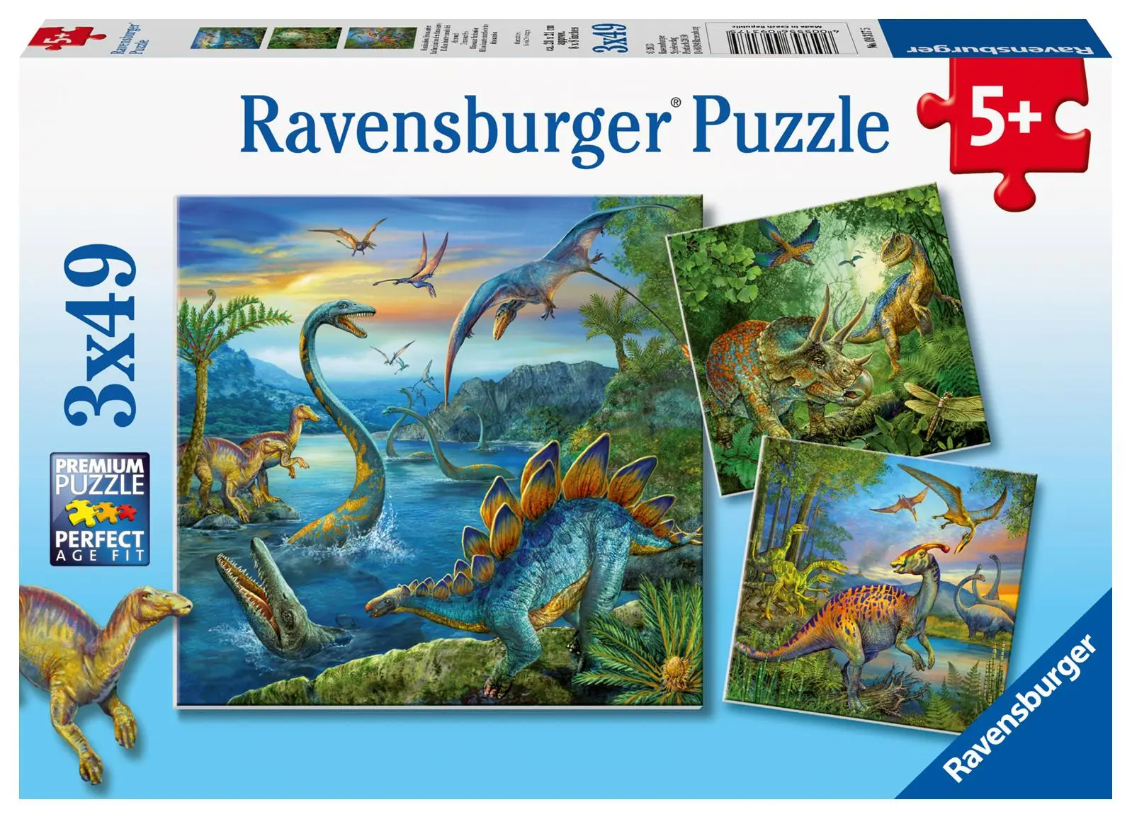 Cover: 4005556093175 | Faszination Dinosaurier. Puzzle 3 X 49 Teile | Silvia Christoph | 2012