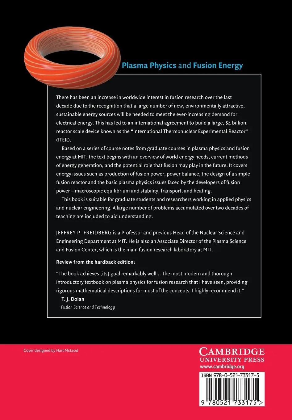 Rückseite: 9780521733175 | Plasma Physics and Fusion Energy | Jeffrey P. Freidberg | Taschenbuch