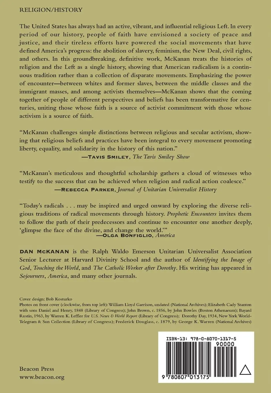 Rückseite: 9780807013175 | Prophetic Encounters | Religion and the American Radical Tradition