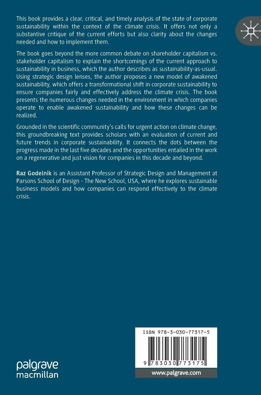 Rückseite: 9783030773175 | Rethinking Corporate Sustainability in the Era of Climate Crisis | xv