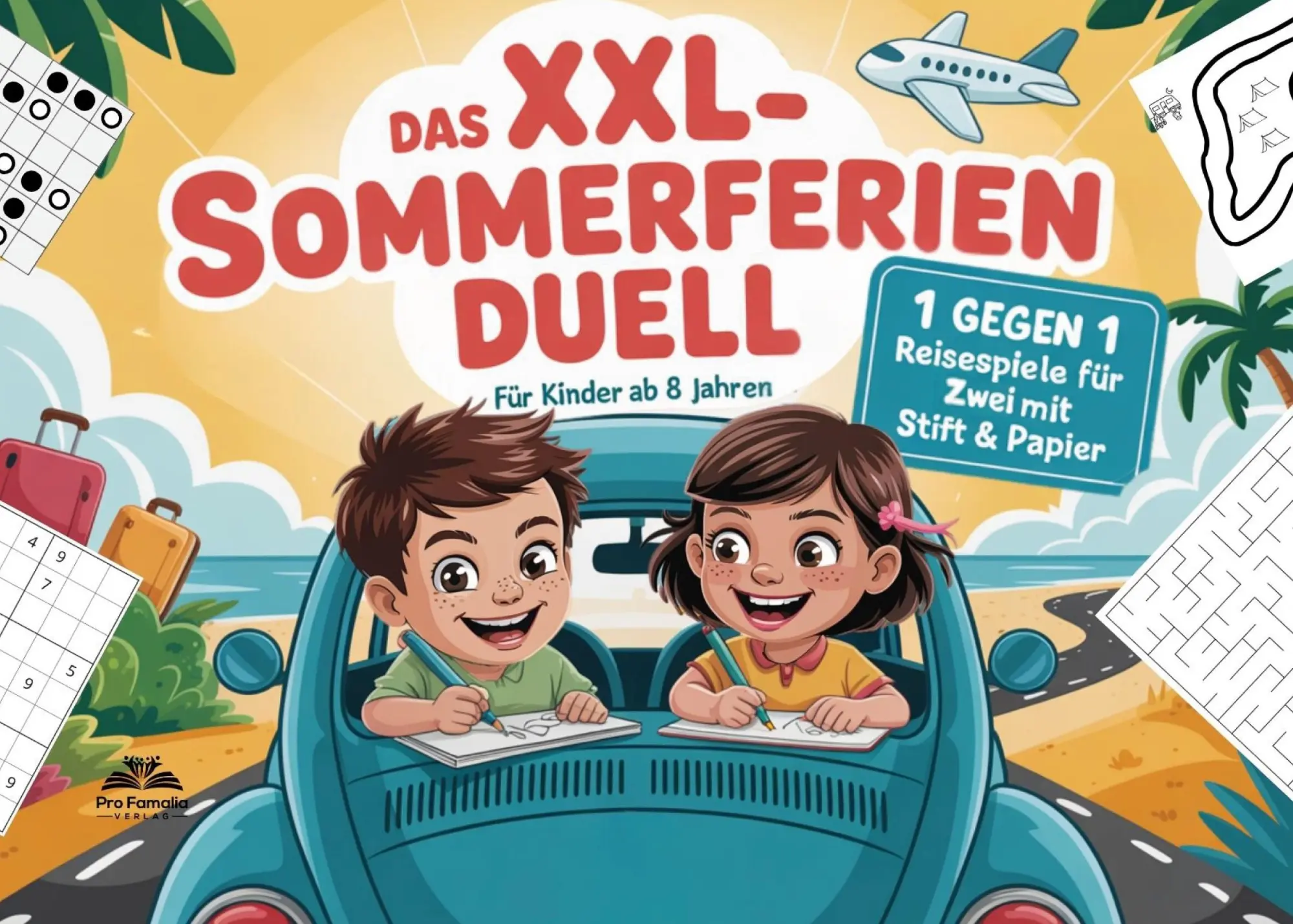 Cover: 9783910673175 | Reisespiele für Zwei: Das XXL Sommerferien-Duell zum Ausfüllen mit...