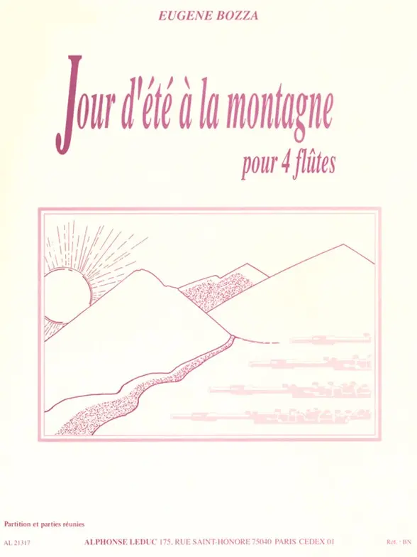 Cover: 9790046213175 | Jour d'été à la montagne pour 4 flûtes parties et partition | Bozza