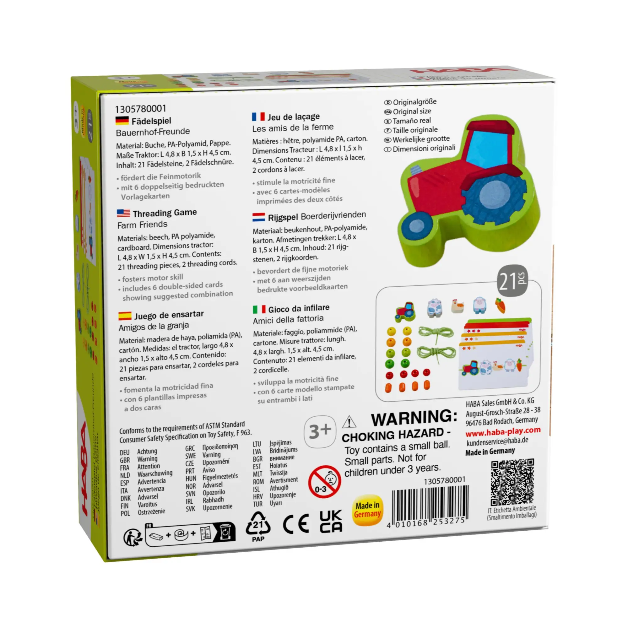 Bild: 4010168253275 | Fädelspiel Bauernhof-Freunde | Spiel | Brettspiel | 1305780001 | 2020