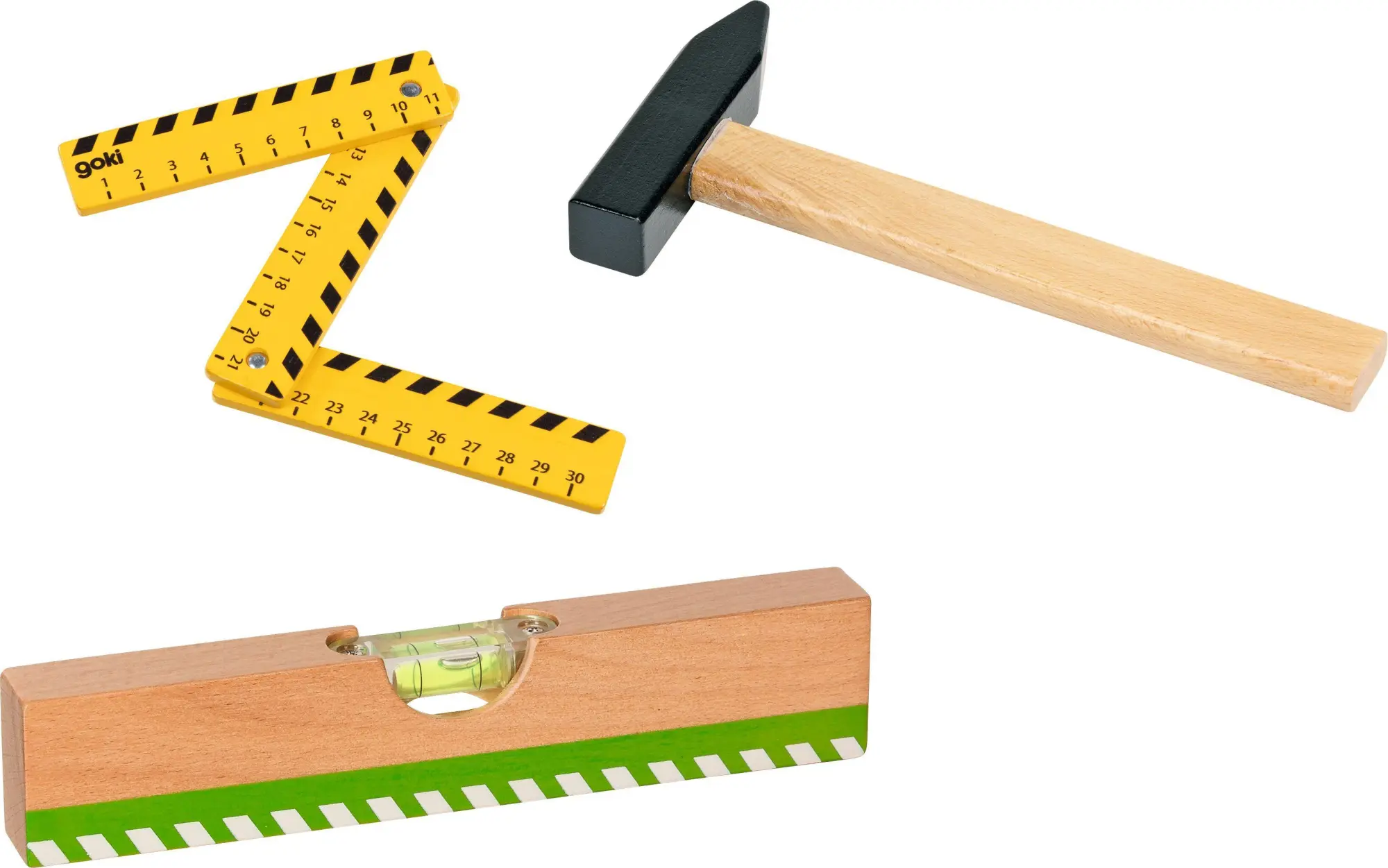 Cover: 4013594583275 | Werkzeugset | Wasserwaage: 20 x 4 x 2,2 cm, Holz, 3 Teile, per Set