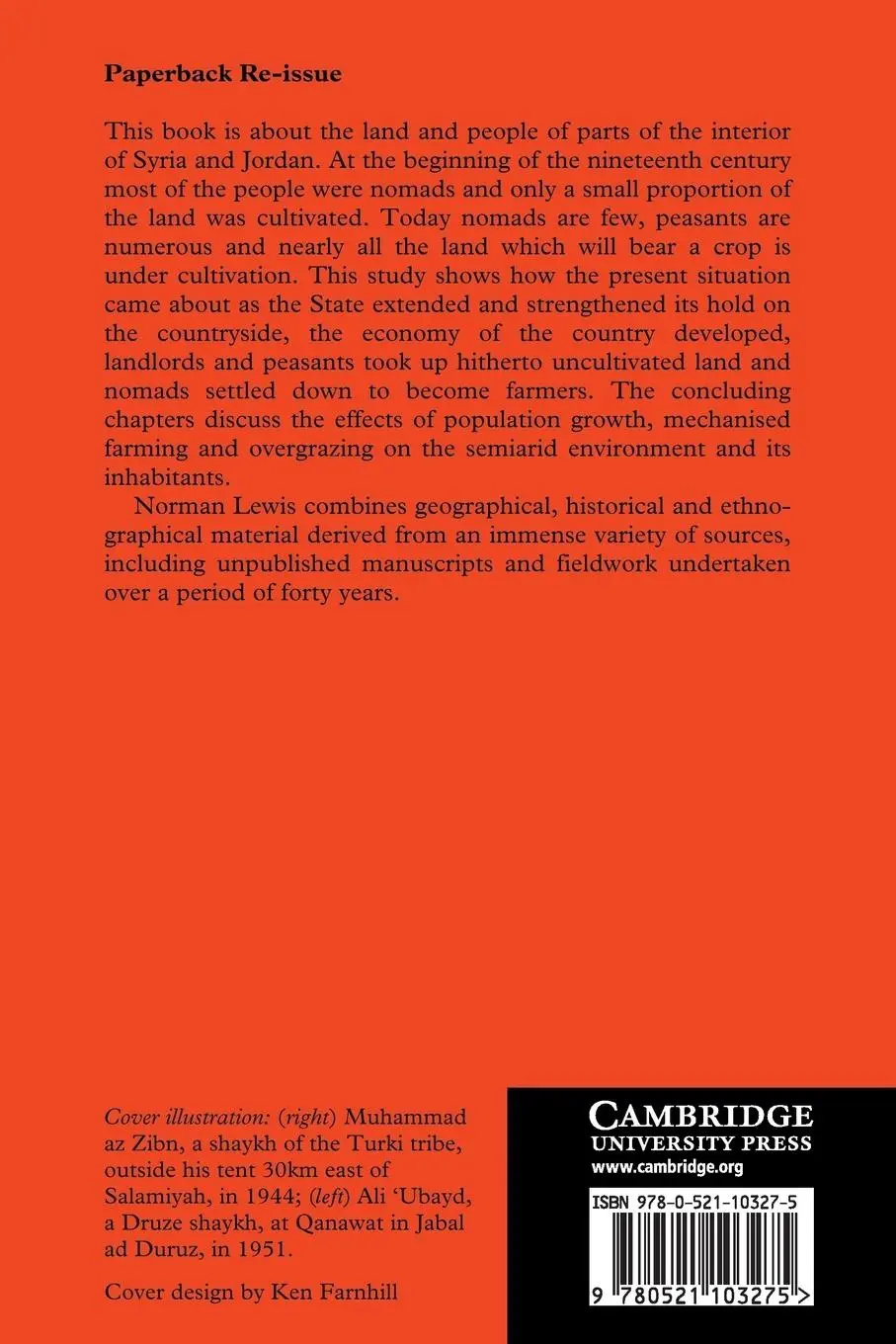 Rückseite: 9780521103275 | Nomads and Settlers in Syria and Jordan, 1800 1980 | Norman N. Lewis