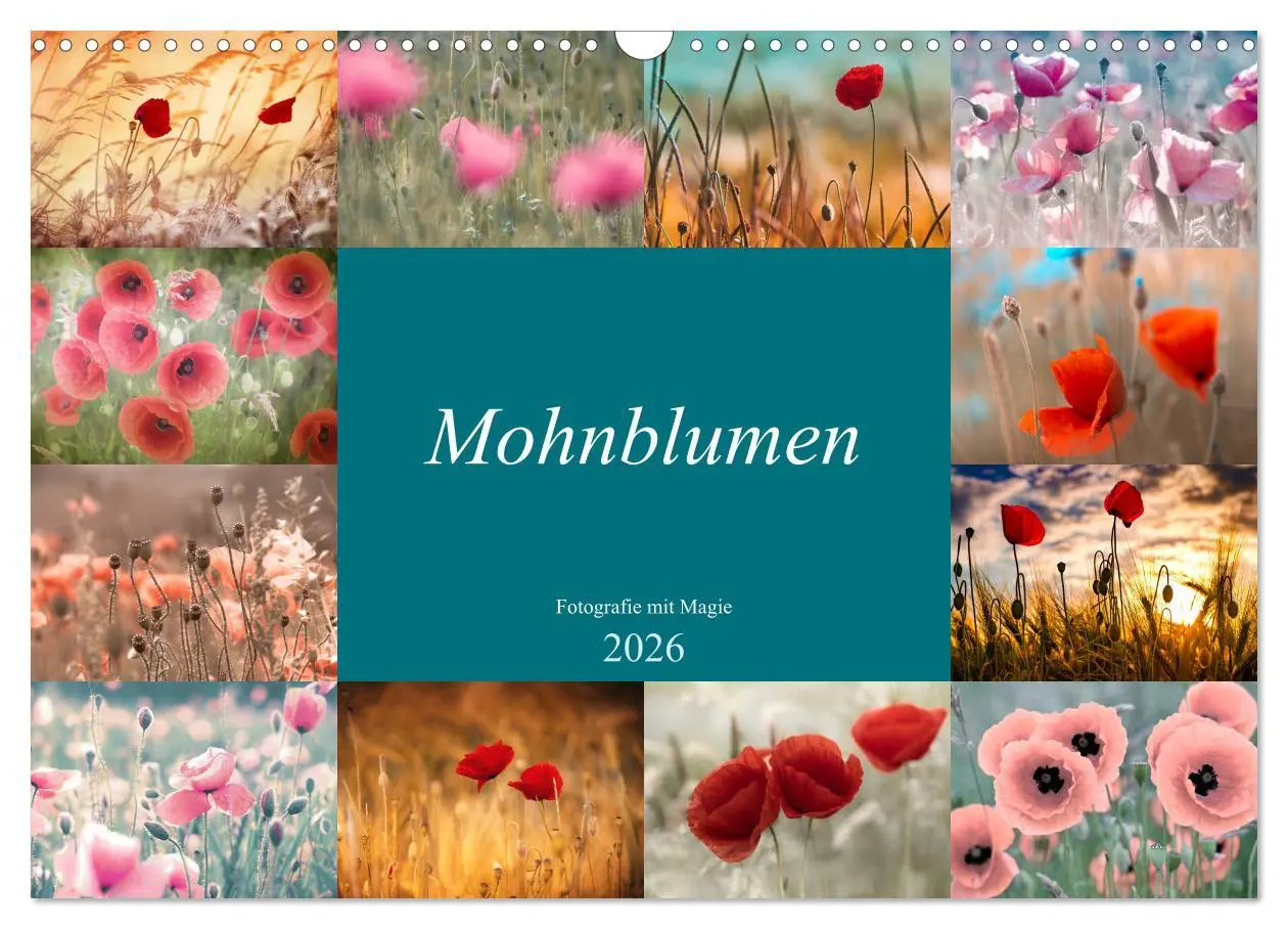 Cover: 9783457933275 | Mohnblumen - Fotografie mit Magie (Wandkalender 2026 DIN A3 quer),...