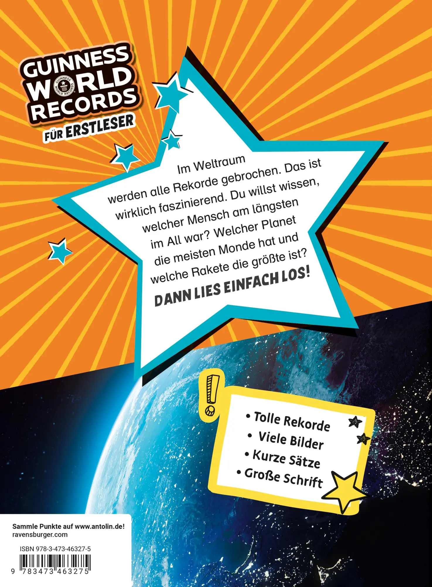 Rückseite: 9783473463275 | Guinness World Records für Erstleser - Weltraum | Buch | 64 S. | 2024