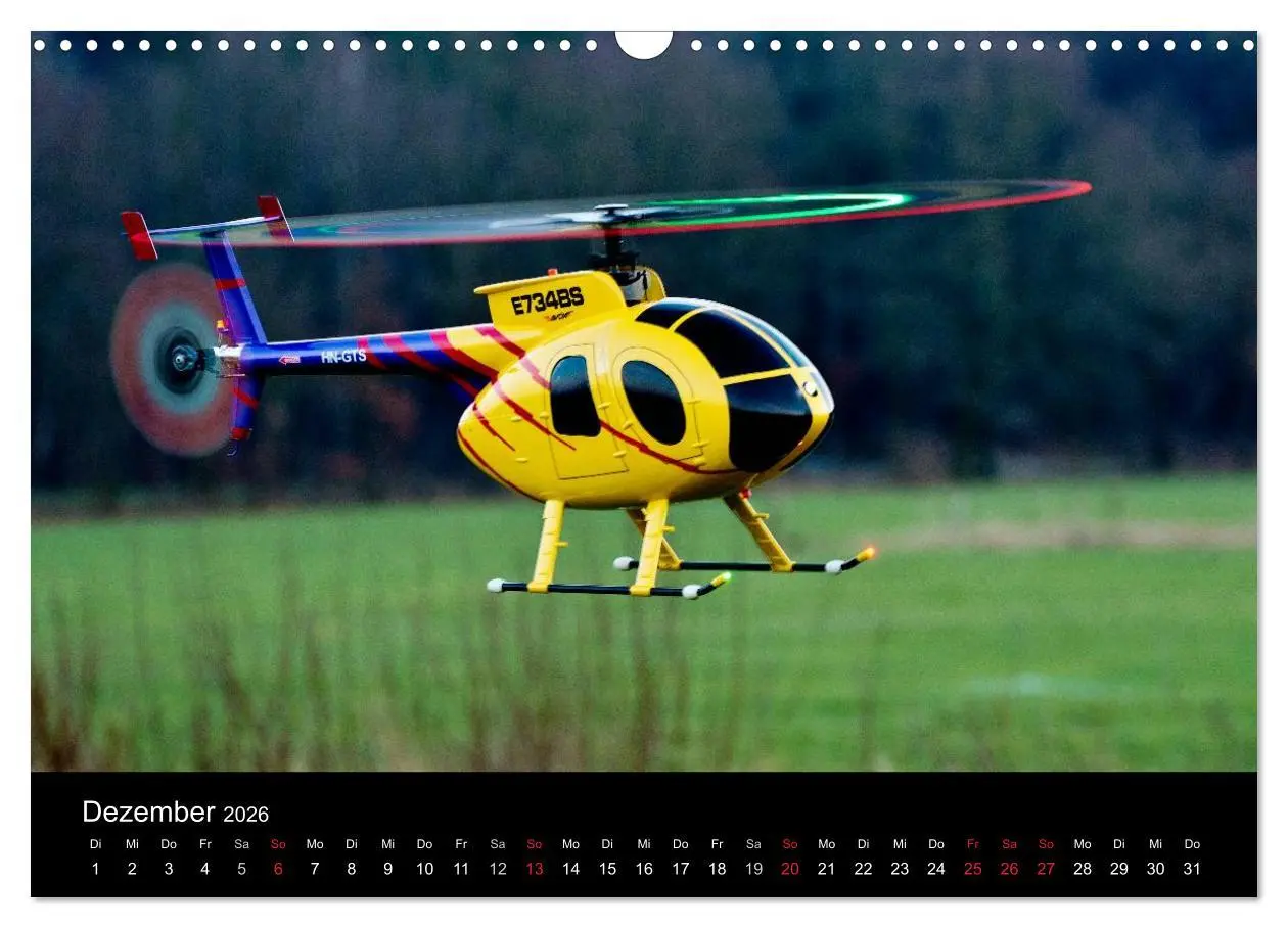 Bild: 9783516193275 | Modellhubschrauber (Wandkalender 2026 DIN A3 quer), CALVENDO...