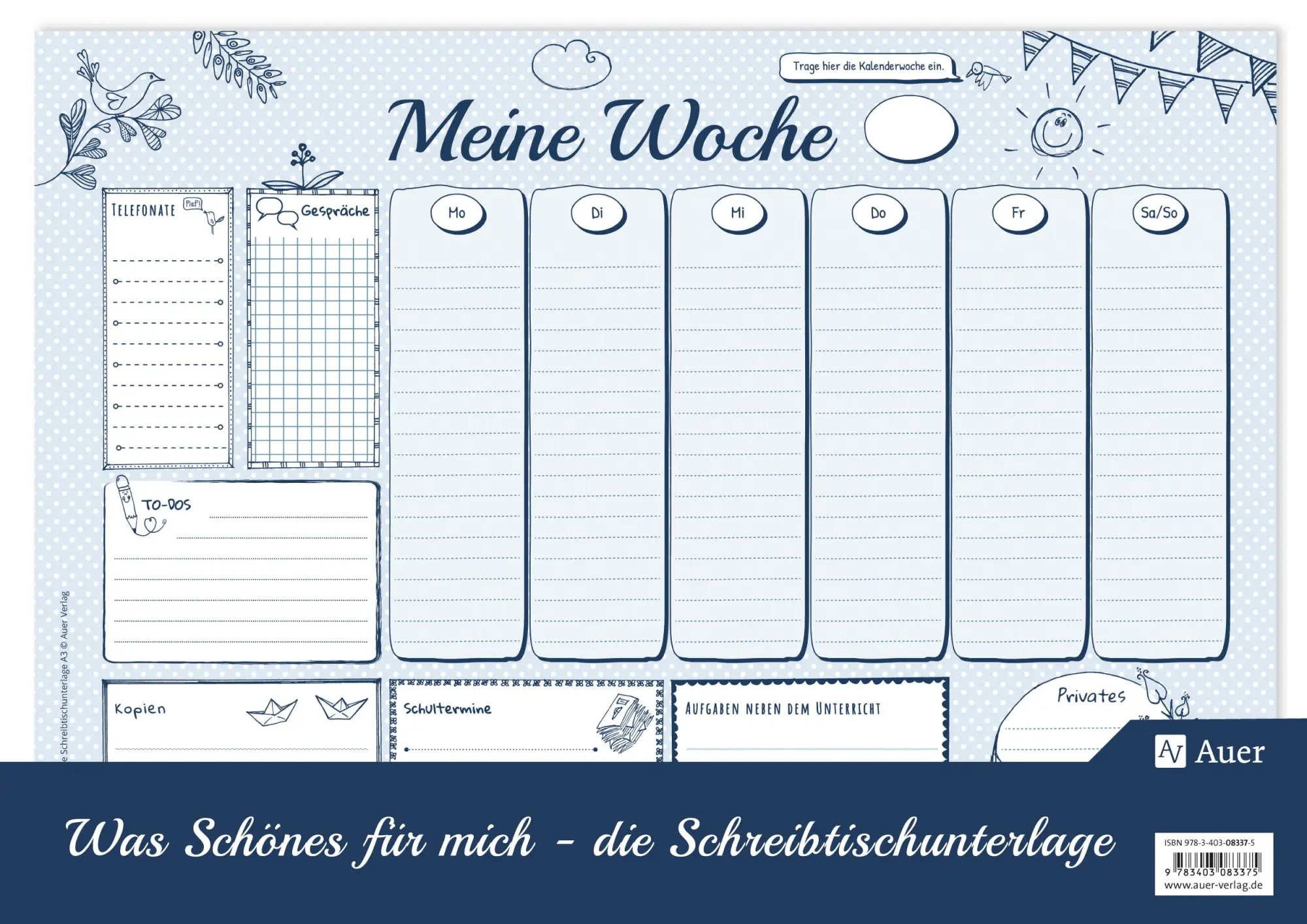 Cover: 9783403083375 | Was Schönes für mich - Schreibtischunterlage A3 | Auer Verlag | 24 S.