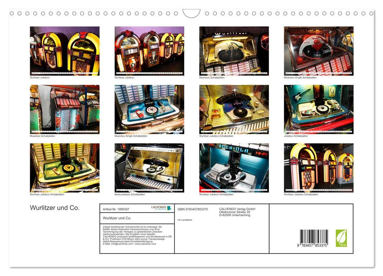 Bild: 9783457853375 | Wurlitzer und Co. (Wandkalender 2026 DIN A3 quer), CALVENDO...