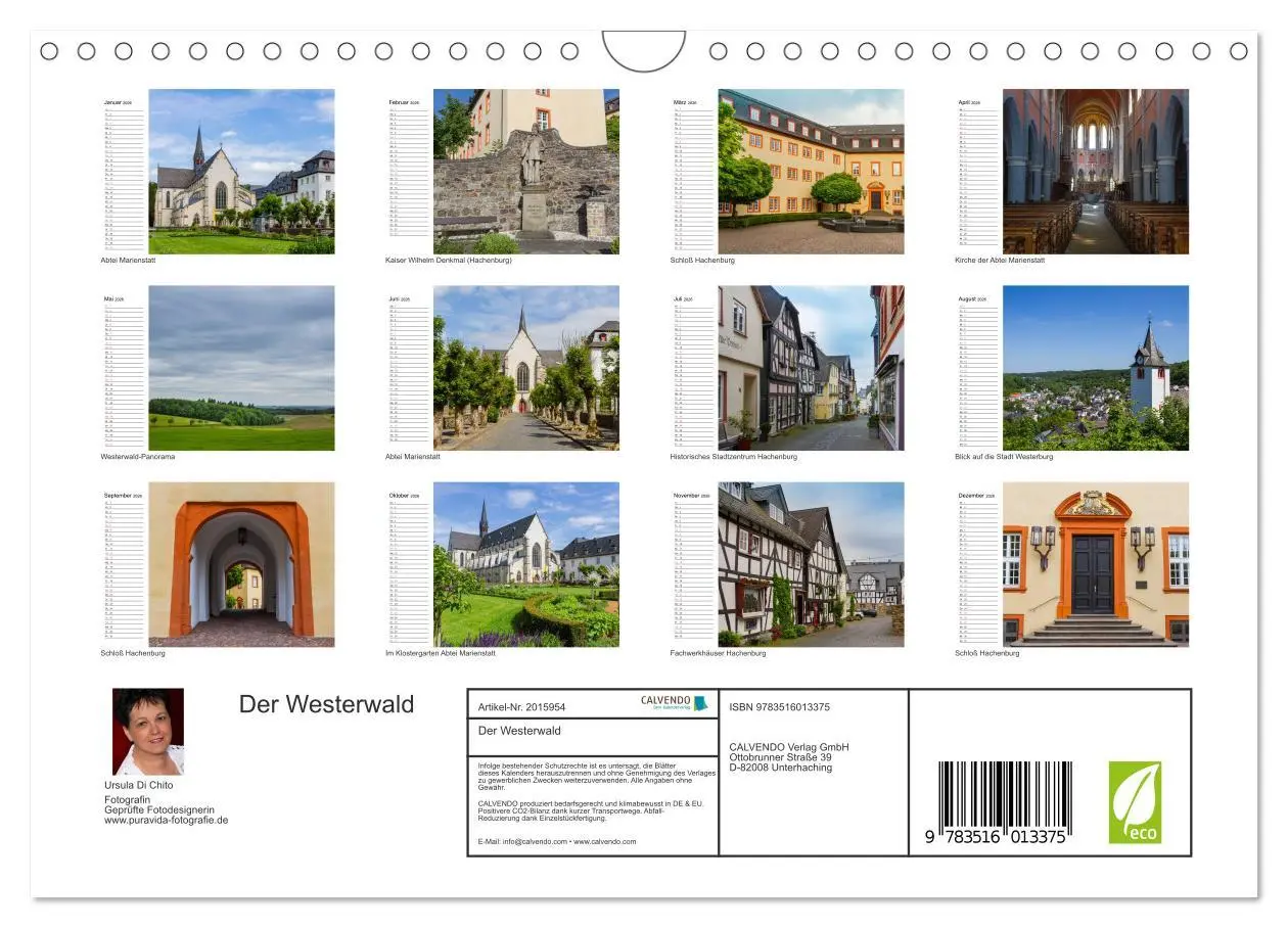 Bild: 9783516013375 | Der Westerwald (Wandkalender 2026 DIN A4 quer), CALVENDO...