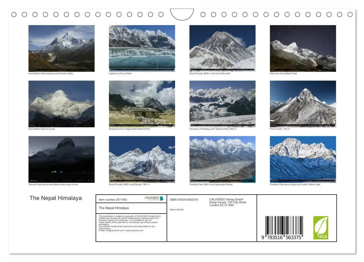 Bild: 9783516563375 | The Nepal Himalaya (Wall Calendar 2026 DIN A4 landscape), CALVENDO...