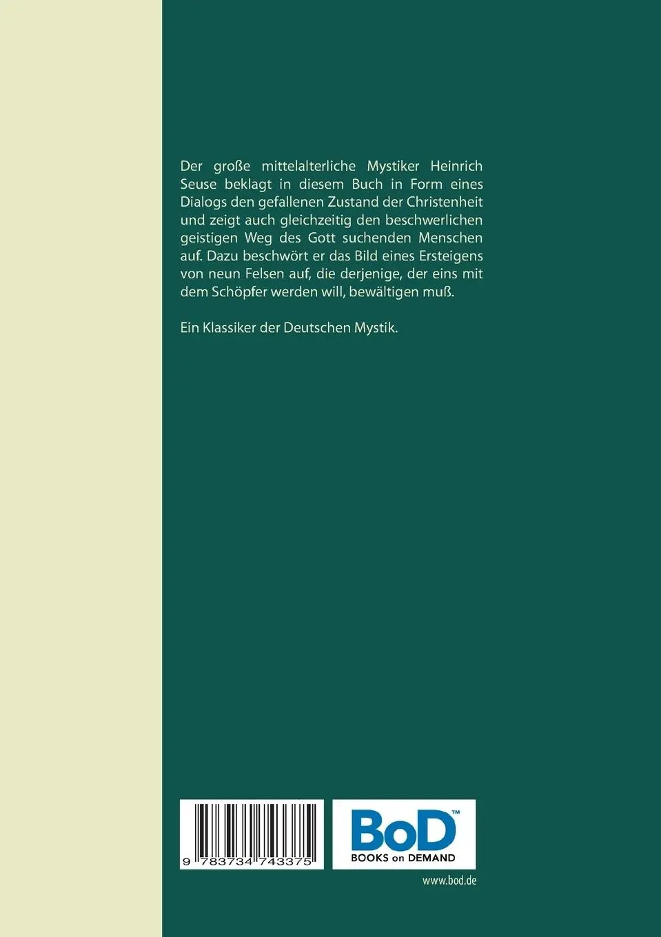 Rückseite: 9783734743375 | Das Büchlein von den neun Felsen - Ein mystisches Seelenbild der...