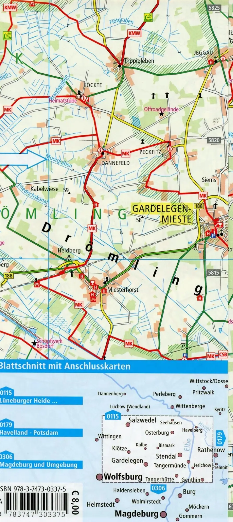 Bild: 9783747303375 | Altmark. Salzwedel - Havelberg - Stendal - Gardelegen 1:100 000 | 2018