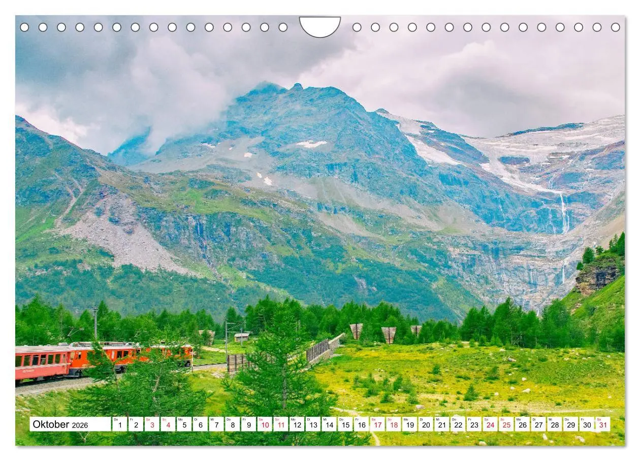 Bild: 9783457773475 | Rhätische Bahn - Fahrt durch die Bündner Alpen (Wandkalender 2026...
