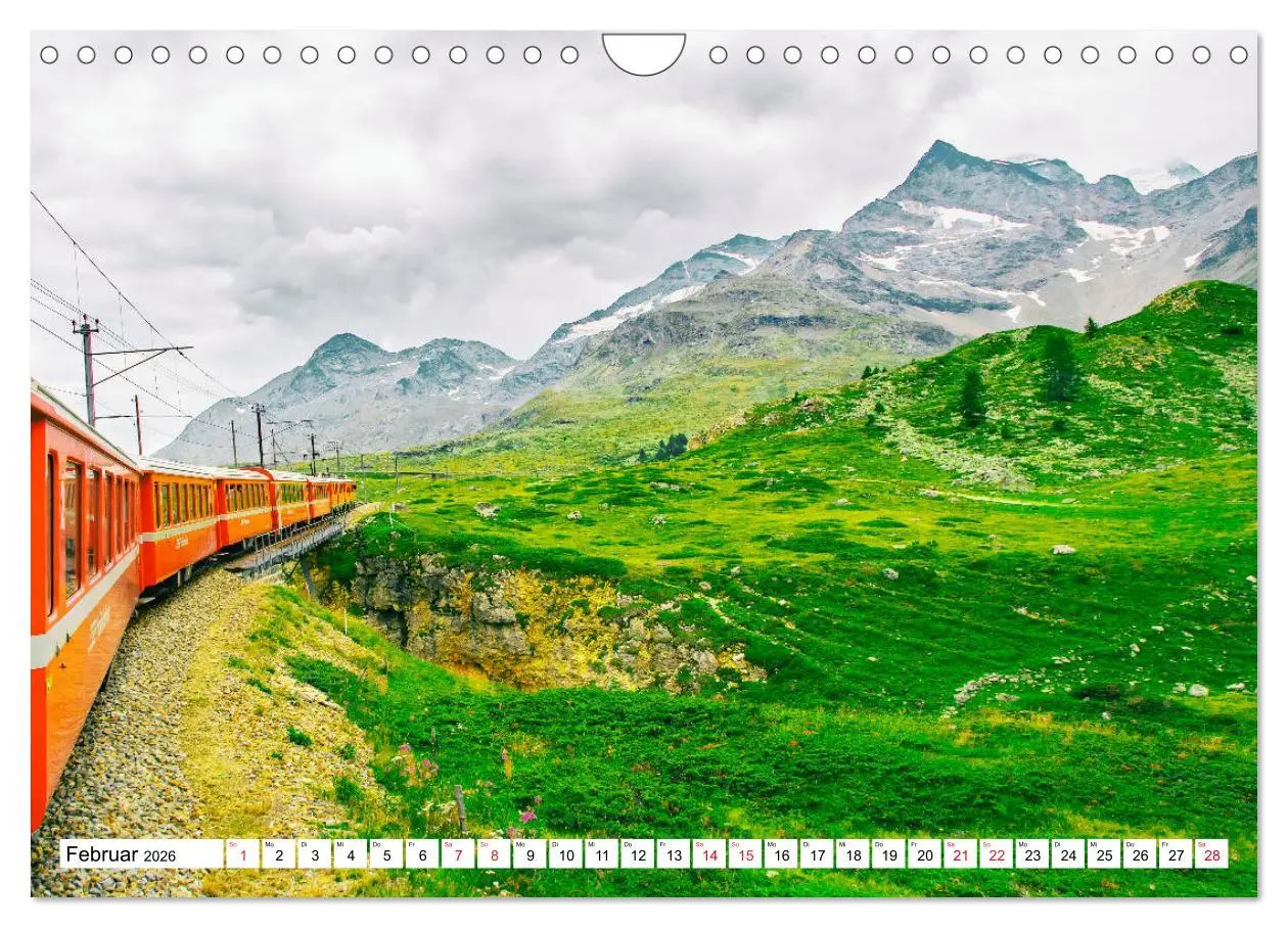 Bild: 9783457773475 | Rhätische Bahn - Fahrt durch die Bündner Alpen (Wandkalender 2026...