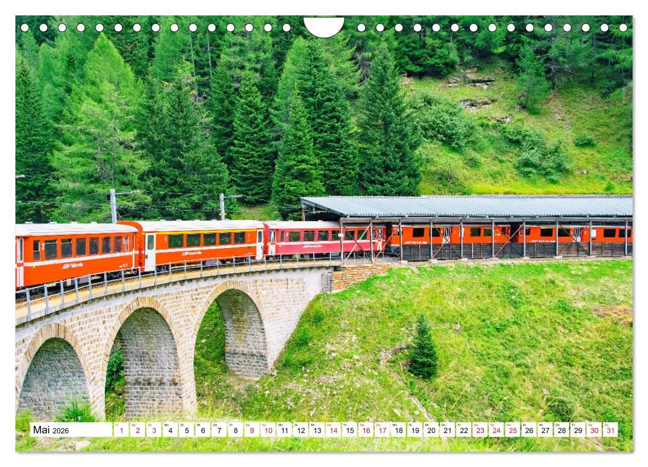 Bild: 9783457773475 | Rhätische Bahn - Fahrt durch die Bündner Alpen (Wandkalender 2026...