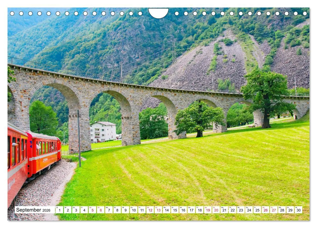 Bild: 9783457773475 | Rhätische Bahn - Fahrt durch die Bündner Alpen (Wandkalender 2026...