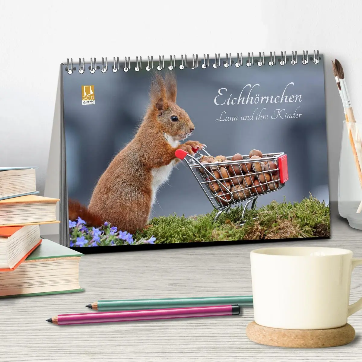 Bild: 9783457843475 | Eichhörnchen Luna und ihre Kinder (Tischkalender 2026 DIN A5 quer),...