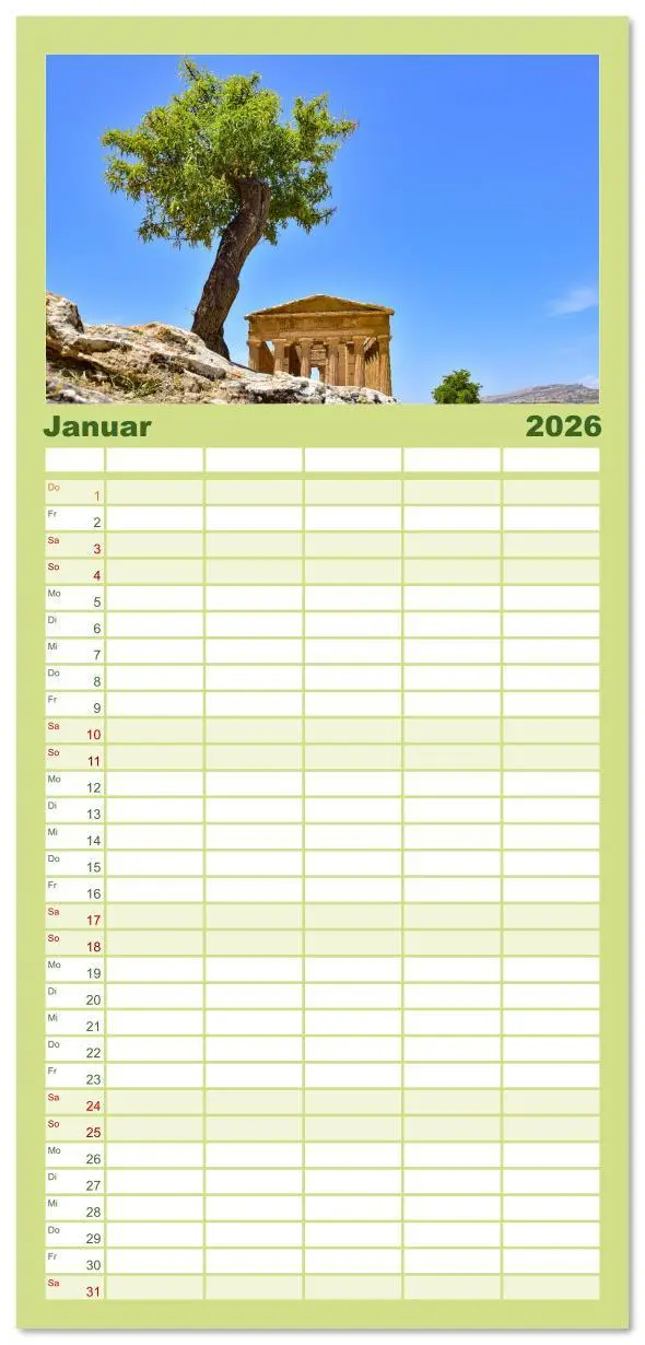 Bild: 9783516623475 | Familienplaner 2026 - Sizilien - von Cefalù bis Trapani mit 5...