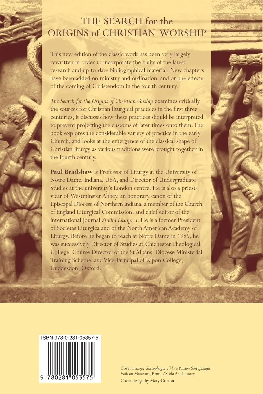 Rückseite: 9780281053575 | Search for the Origins of Christian Worship | Paul F. Bradshaw | Buch
