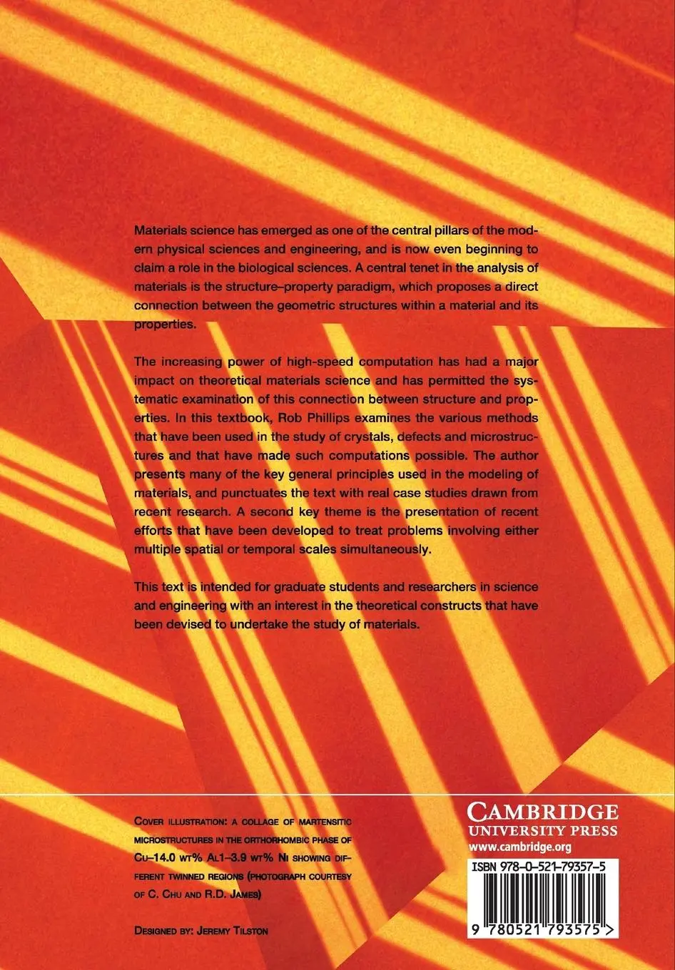 Rückseite: 9780521793575 | Crystals, Defects and Microstructures | Rob Phillips | Taschenbuch