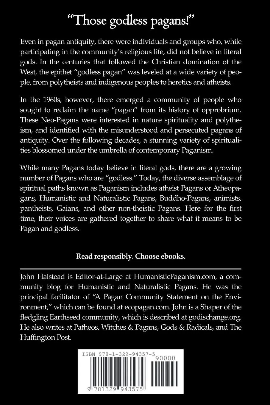 Rückseite: 9781329943575 | Godless Paganism | Voices of Non-Theistic Pagans | John Halstead