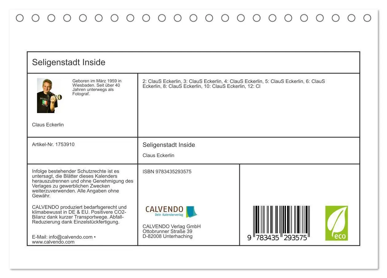 Bild: 9783435293575 | Seligenstadt Inside (Tischkalender 2025 DIN A5 quer), CALVENDO...