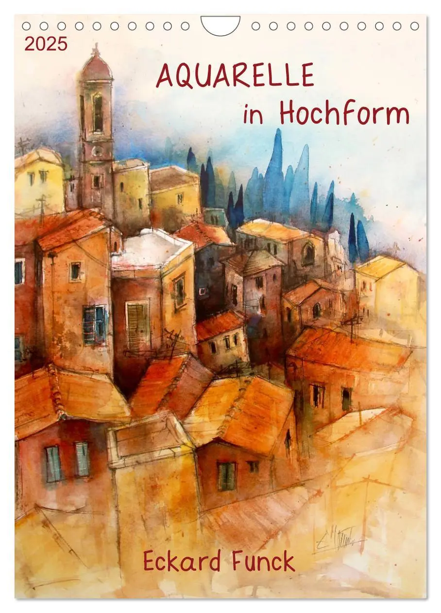 Cover: 9783435983575 | Aquarelle in Hochform (Wandkalender 2025 DIN A4 hoch), CALVENDO...