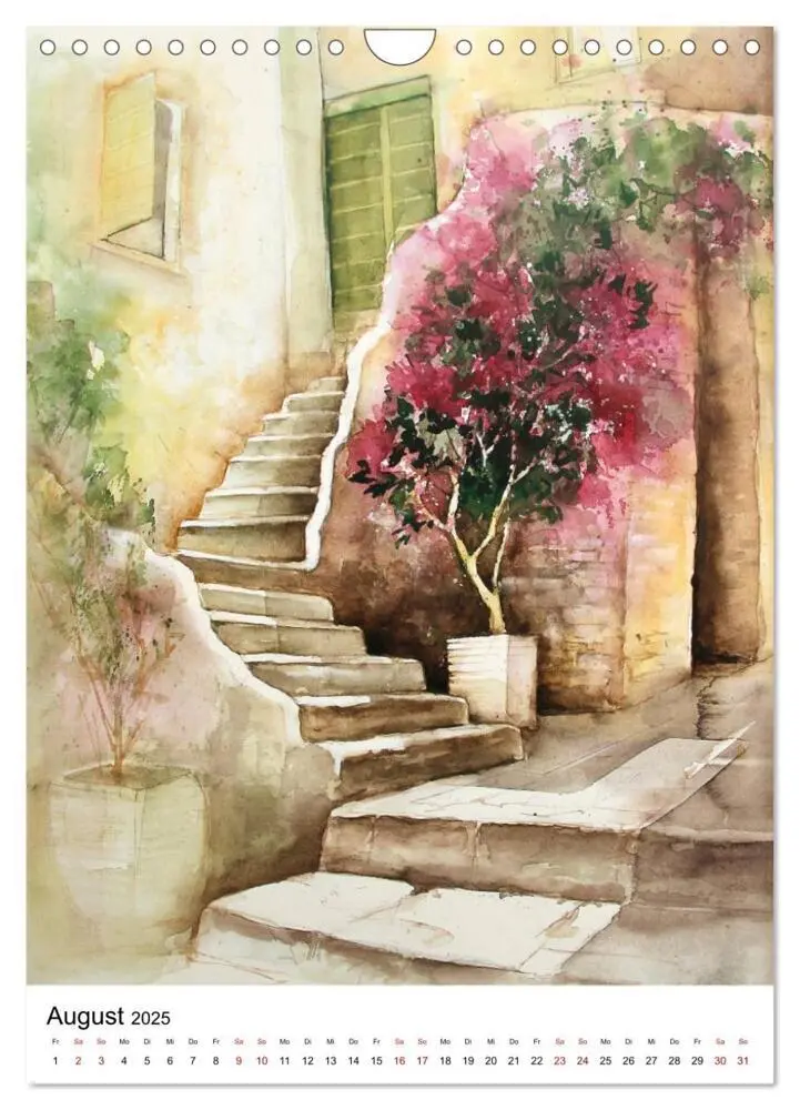 Bild: 9783435983575 | Aquarelle in Hochform (Wandkalender 2025 DIN A4 hoch), CALVENDO...