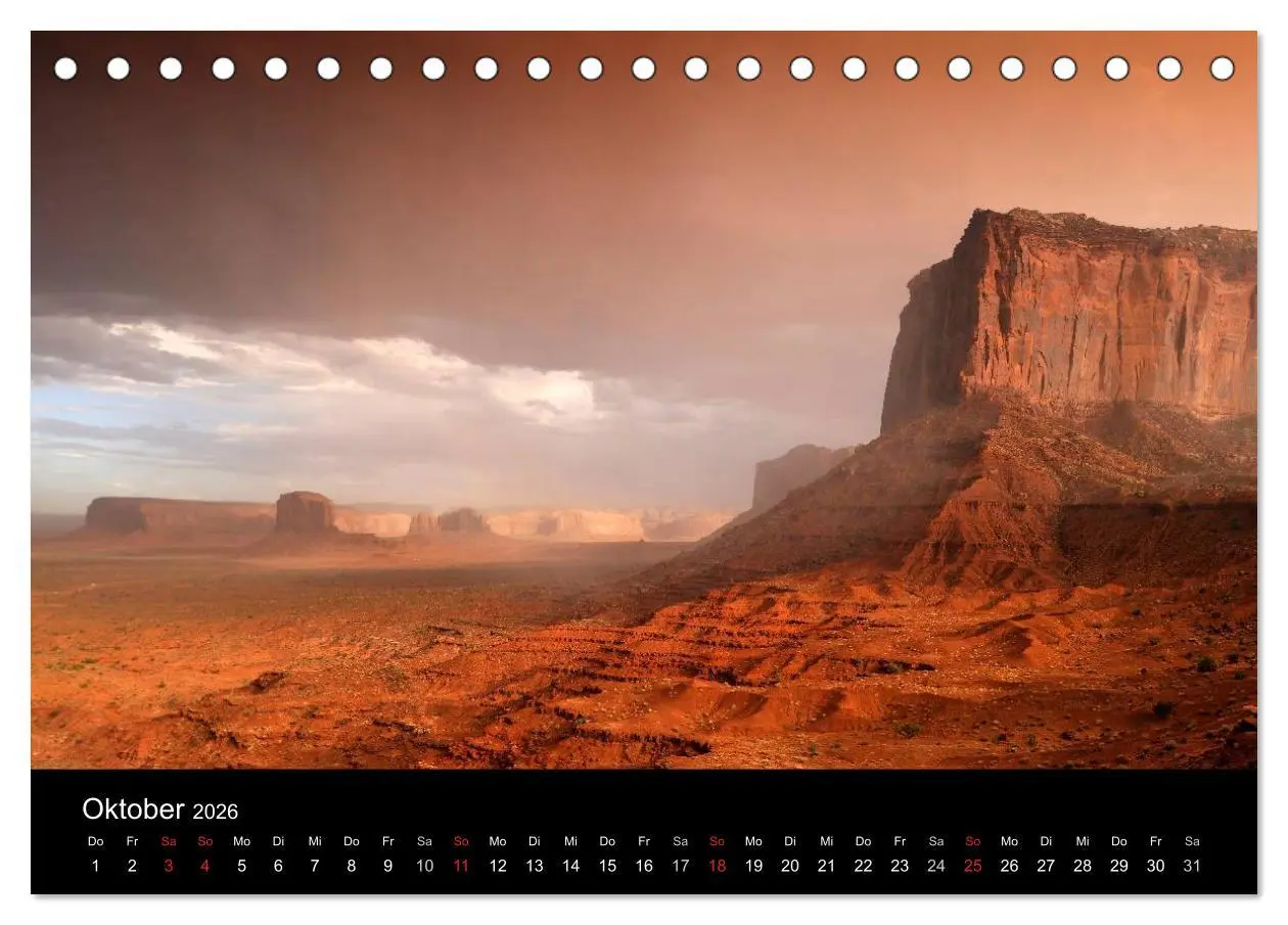 Bild: 9783516233575 | USA - Monument Valley (Tischkalender 2026 DIN A5 quer), CALVENDO...