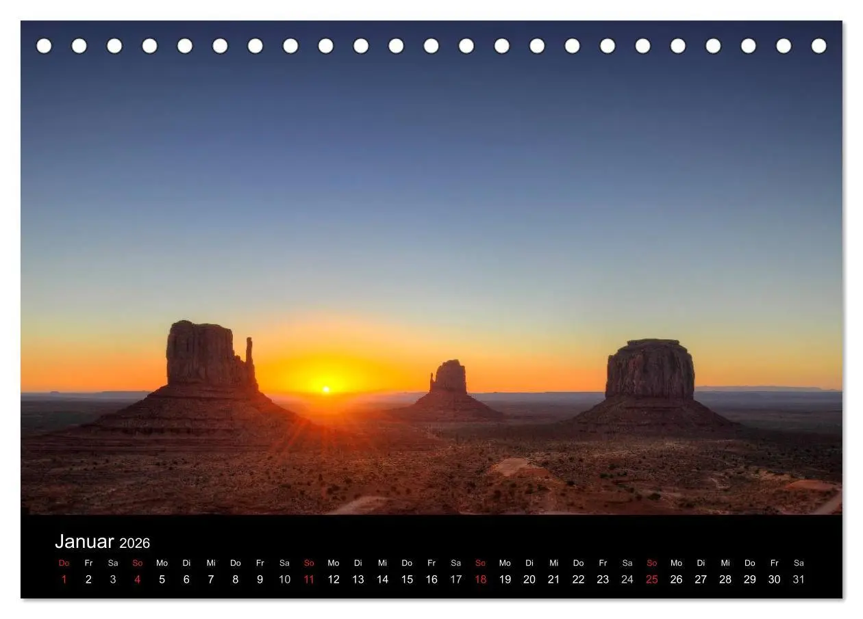 Bild: 9783516233575 | USA - Monument Valley (Tischkalender 2026 DIN A5 quer), CALVENDO...