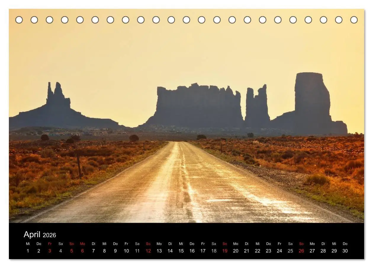 Bild: 9783516233575 | USA - Monument Valley (Tischkalender 2026 DIN A5 quer), CALVENDO...