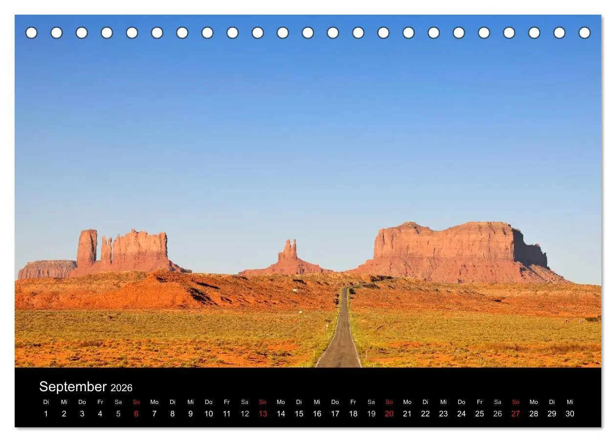 Bild: 9783516233575 | USA - Monument Valley (Tischkalender 2026 DIN A5 quer), CALVENDO...