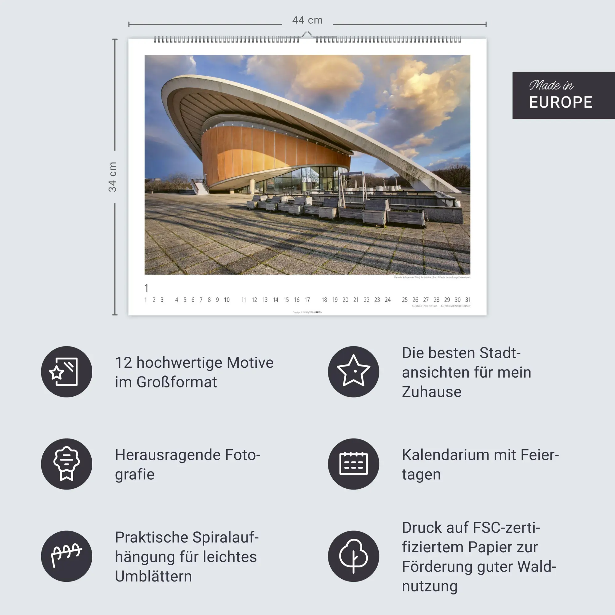 Bild: 9783839903575 | Berlin Kalender 2027 | Kalender | Reisekalender Weingarten | 14 S.