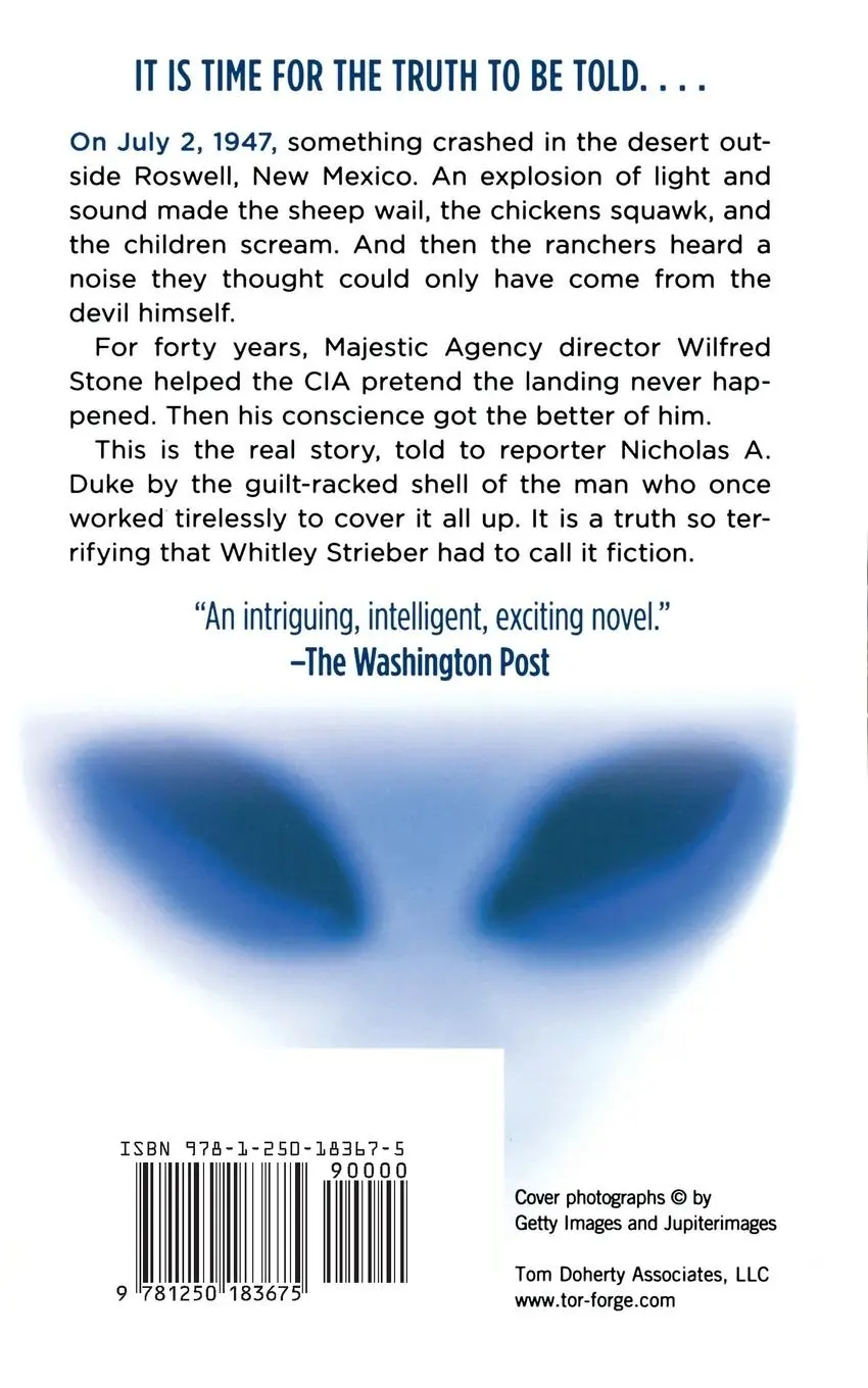 Rückseite: 9781250183675 | MAJESTIC | Whitley Strieber | Taschenbuch | Paperback | Englisch