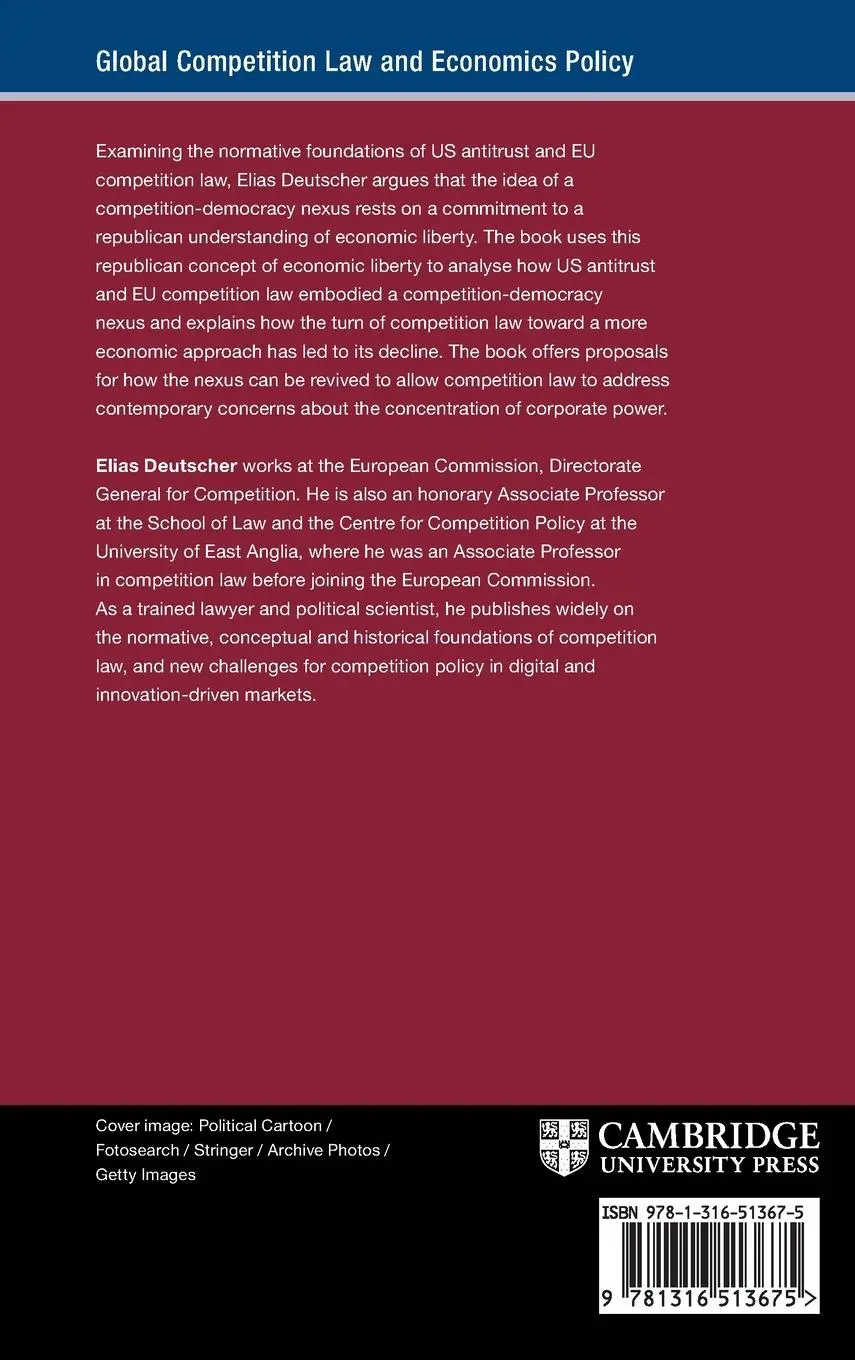 Rückseite: 9781316513675 | Competition Law and Democracy | Elias Deutscher | Buch | Englisch