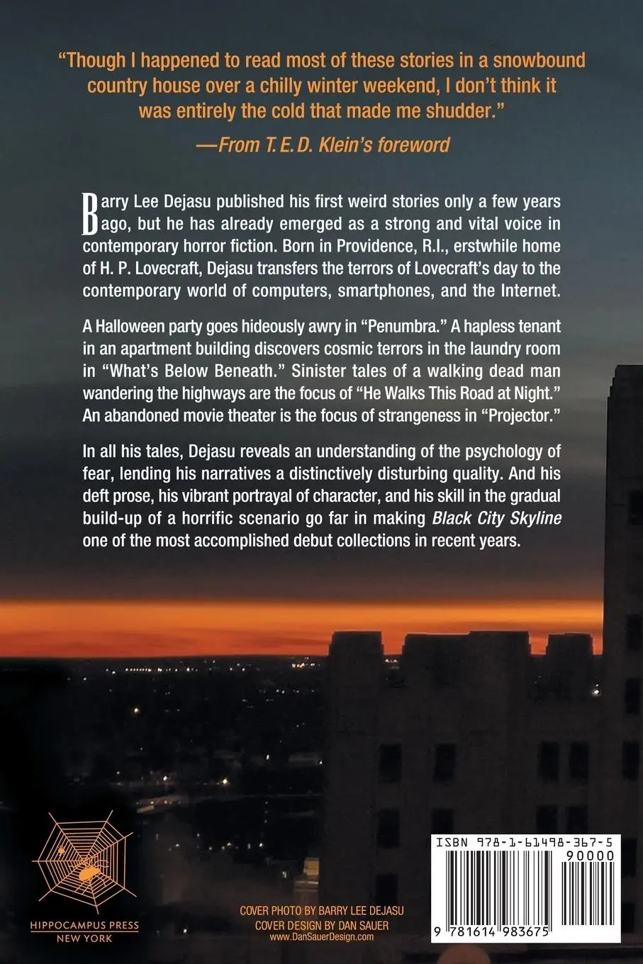 Rückseite: 9781614983675 | Black City Skyline and Darker Horizons | Barry Lee Dejasu | Buch