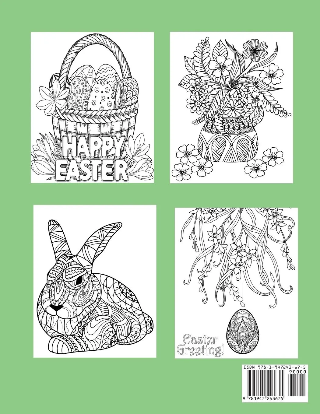 Rückseite: 9781947243675 | Easter Coloring Book | Creative Coloring | Taschenbuch | Englisch