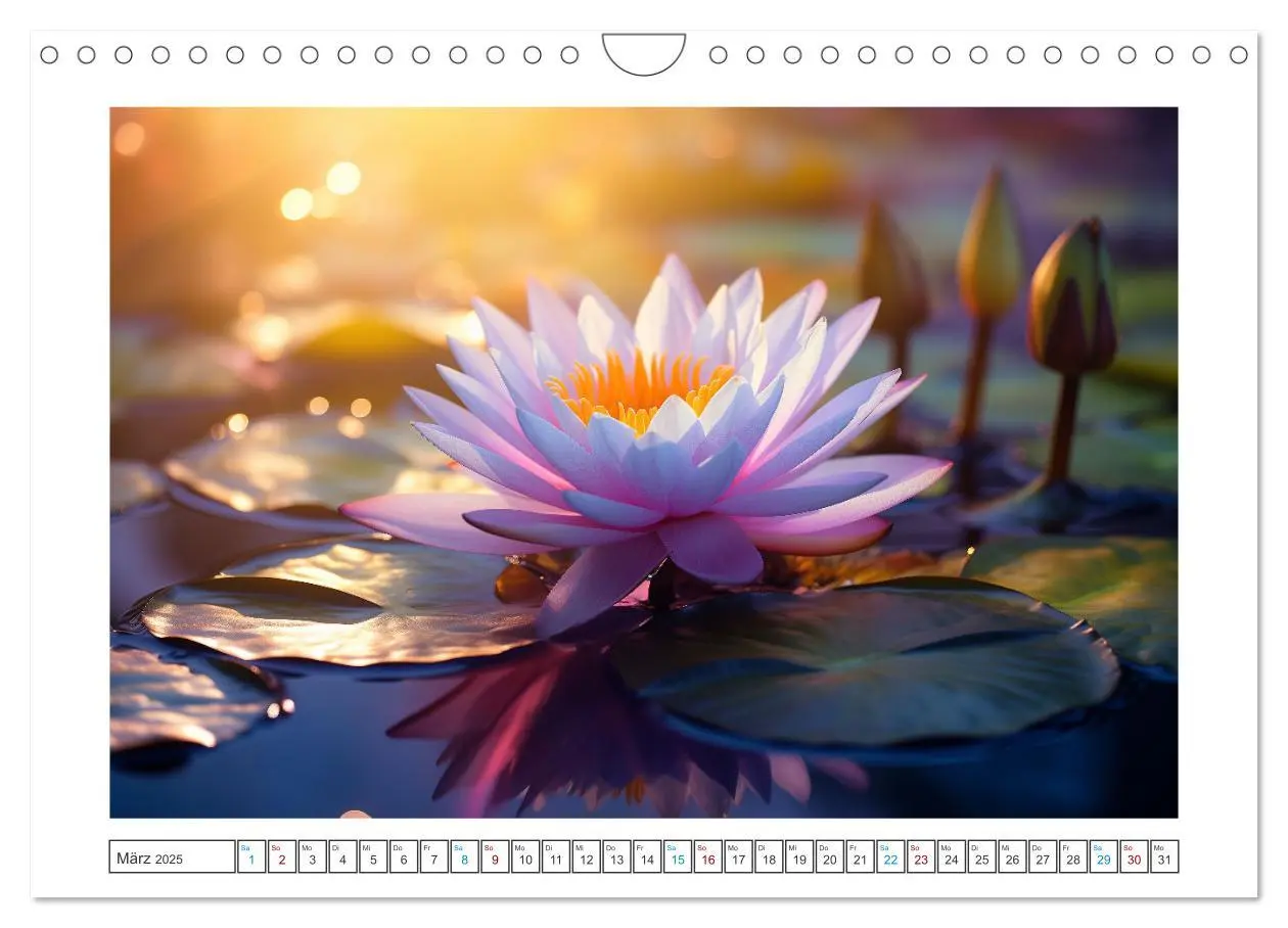 Bild: 9783457203675 | Lichtspiel der Seerosen (Wandkalender 2025 DIN A4 quer), CALVENDO...