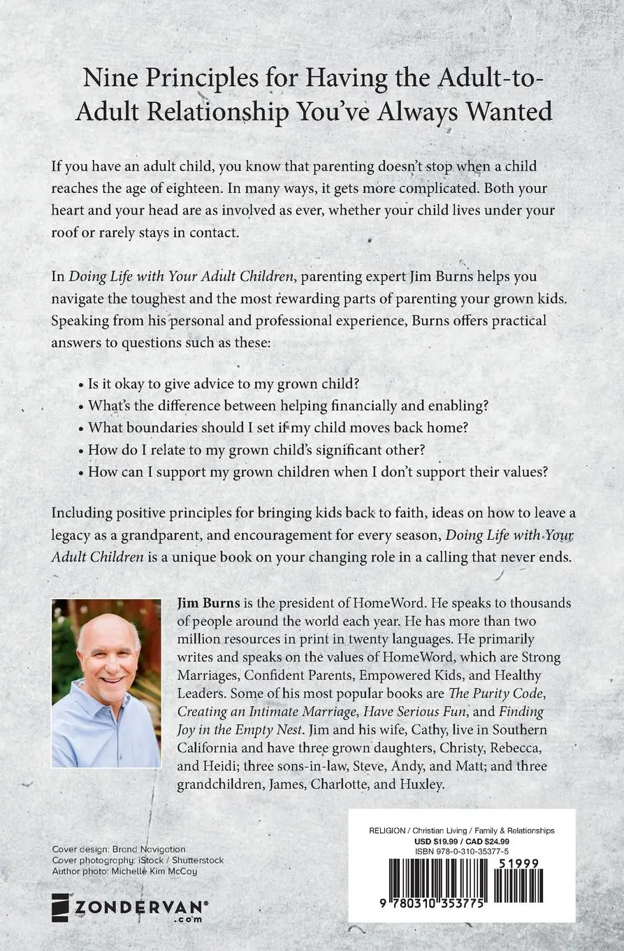 Rückseite: 9780310353775 | Doing Life with Your Adult Children | Jim Burns Ph D | Taschenbuch